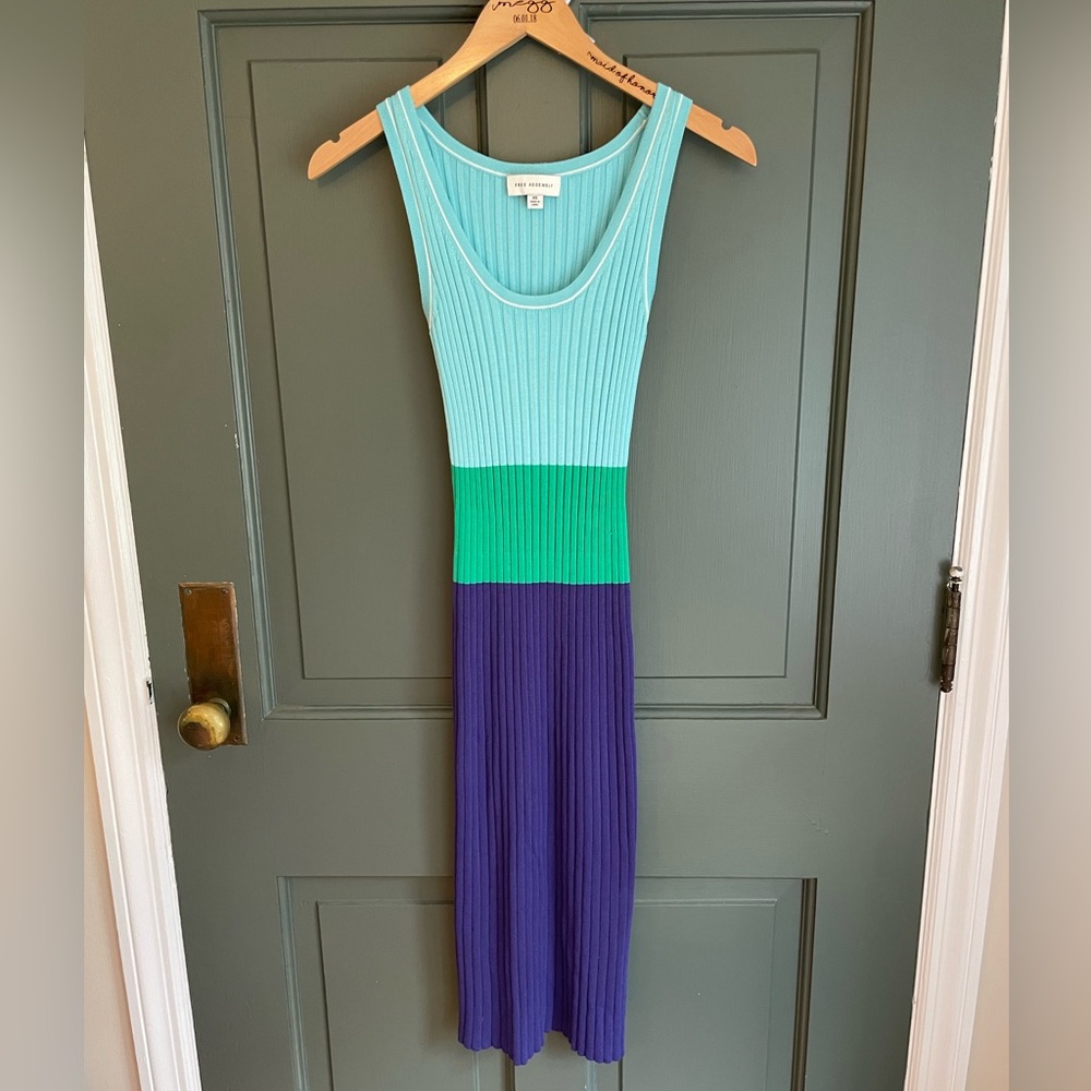 Colorblock Sleeveless Maxi Dress